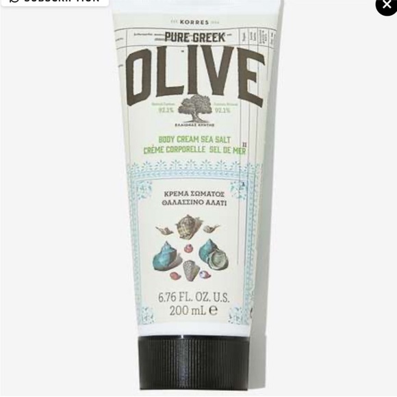 Korres Pure Greek Olive Body Cream Sea Salt 6.75 FL OZ Hydrating Cream - New - Picture 3 of 8